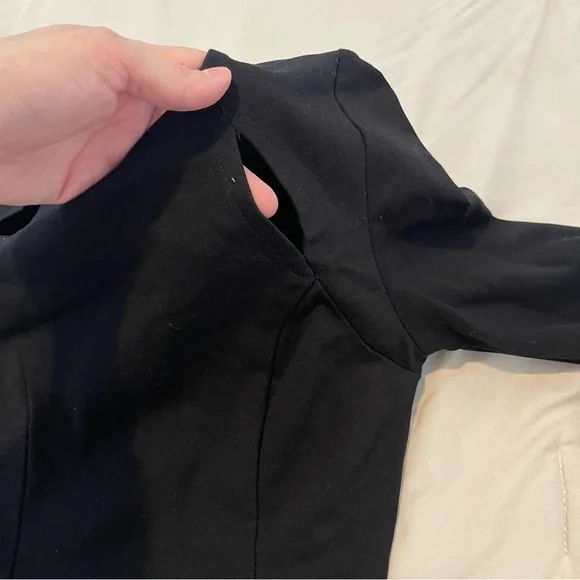 Bar III Classic Black Long Sleeve Dress Size S - Picture 4 of 6